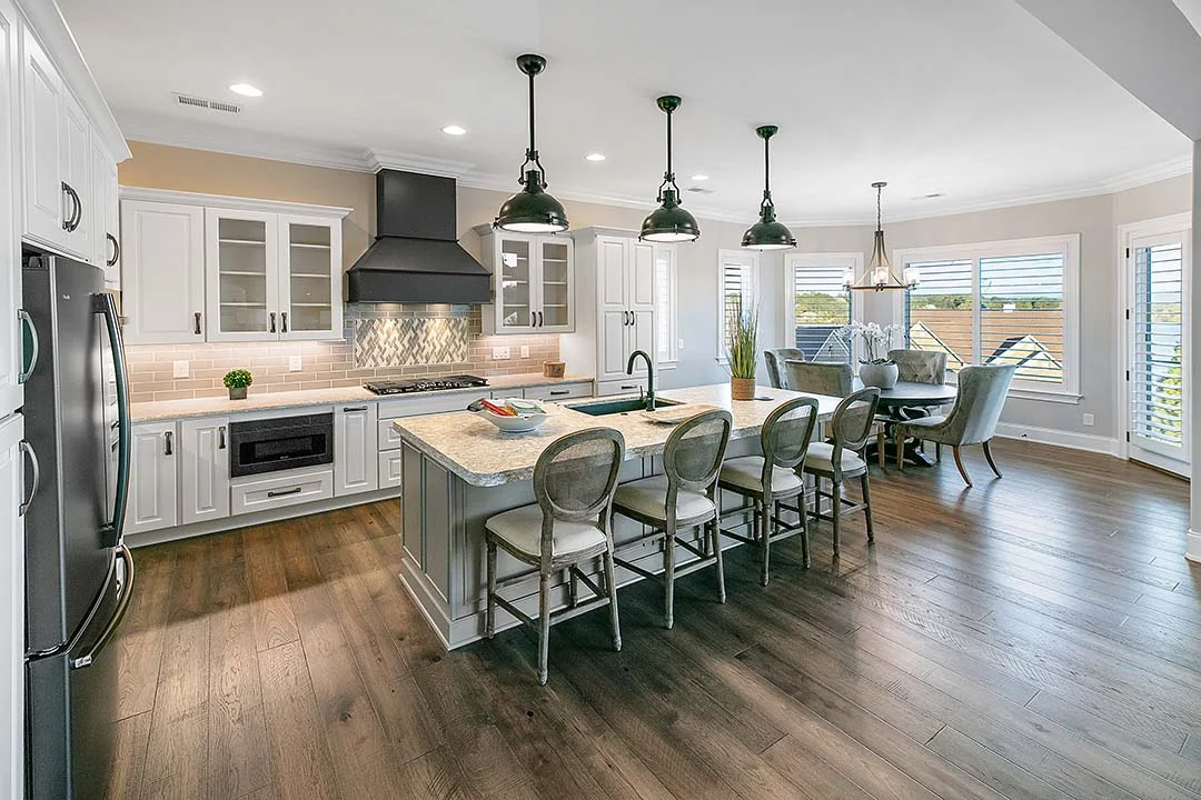 Kitchen island and pendant lighting Kitchen island and pendant lighting