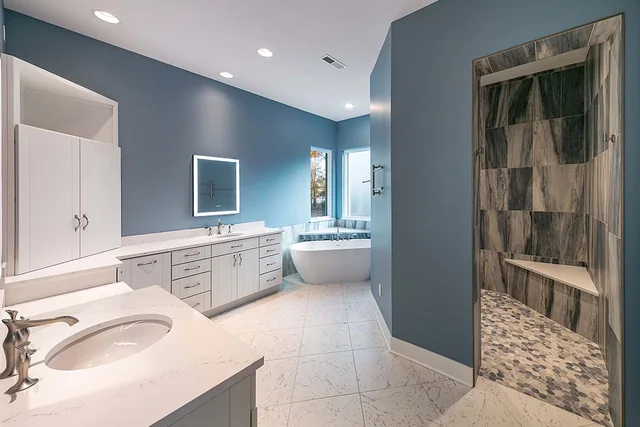 Mont Blanc Master Bathroom (1) — Providence Builders home