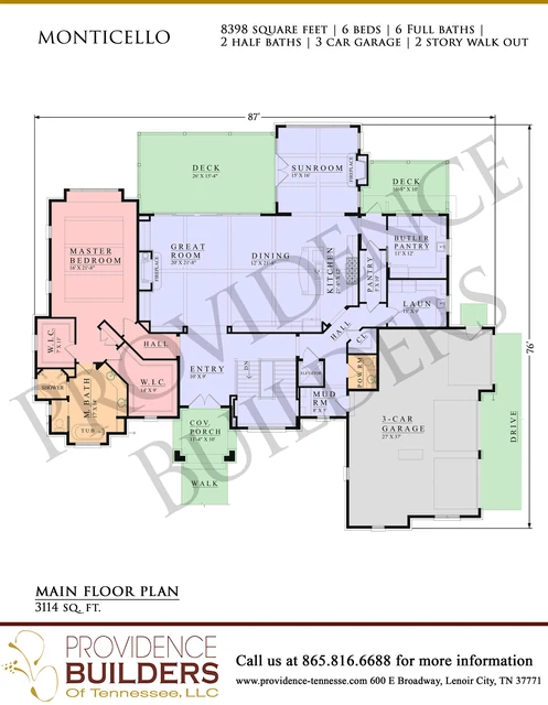 Monticello original plan sheet 2