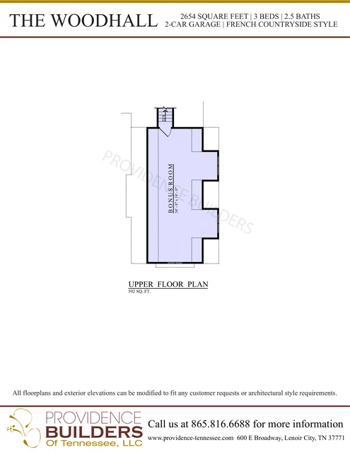 Woodhall original plan sheet 3